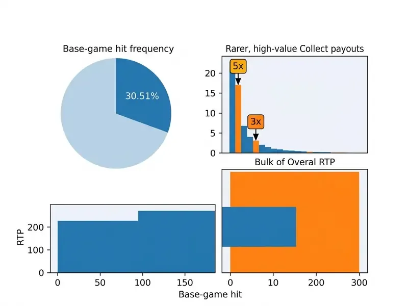 Gold Blitz slot volatility and payout distribution chart