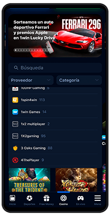 1win proveedores juegos